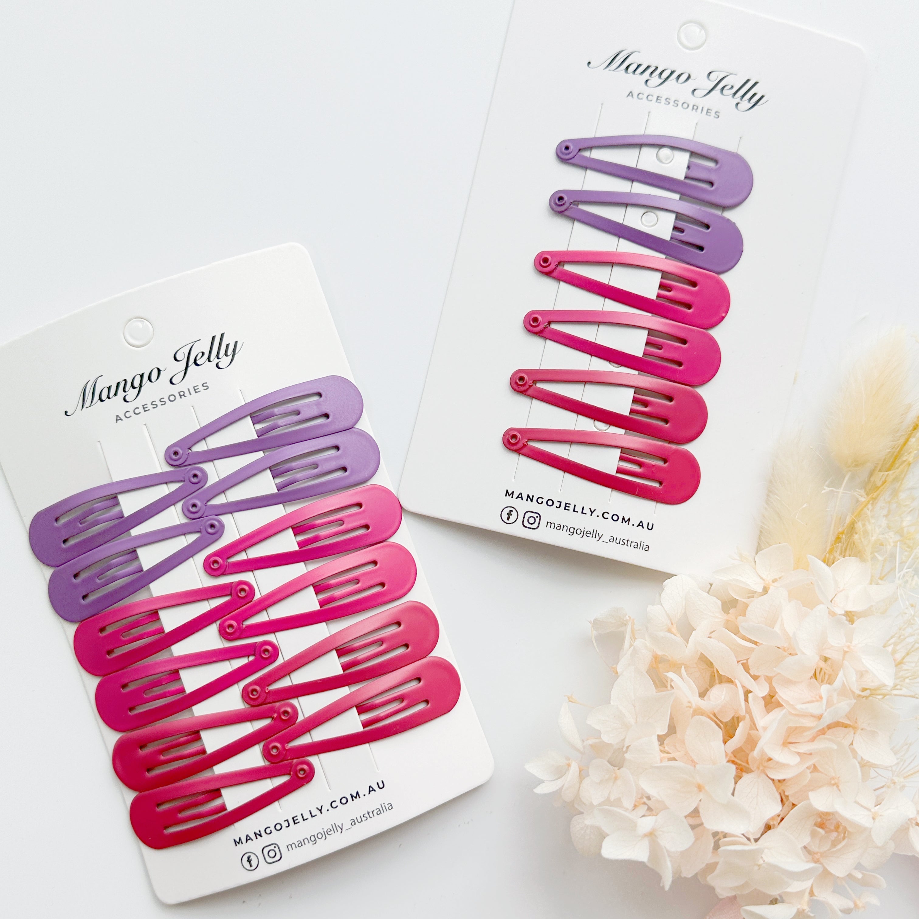 Essential Snap Hair clips - Rosie - 6 Pieces V659-BASIC-ROSIE-6P
