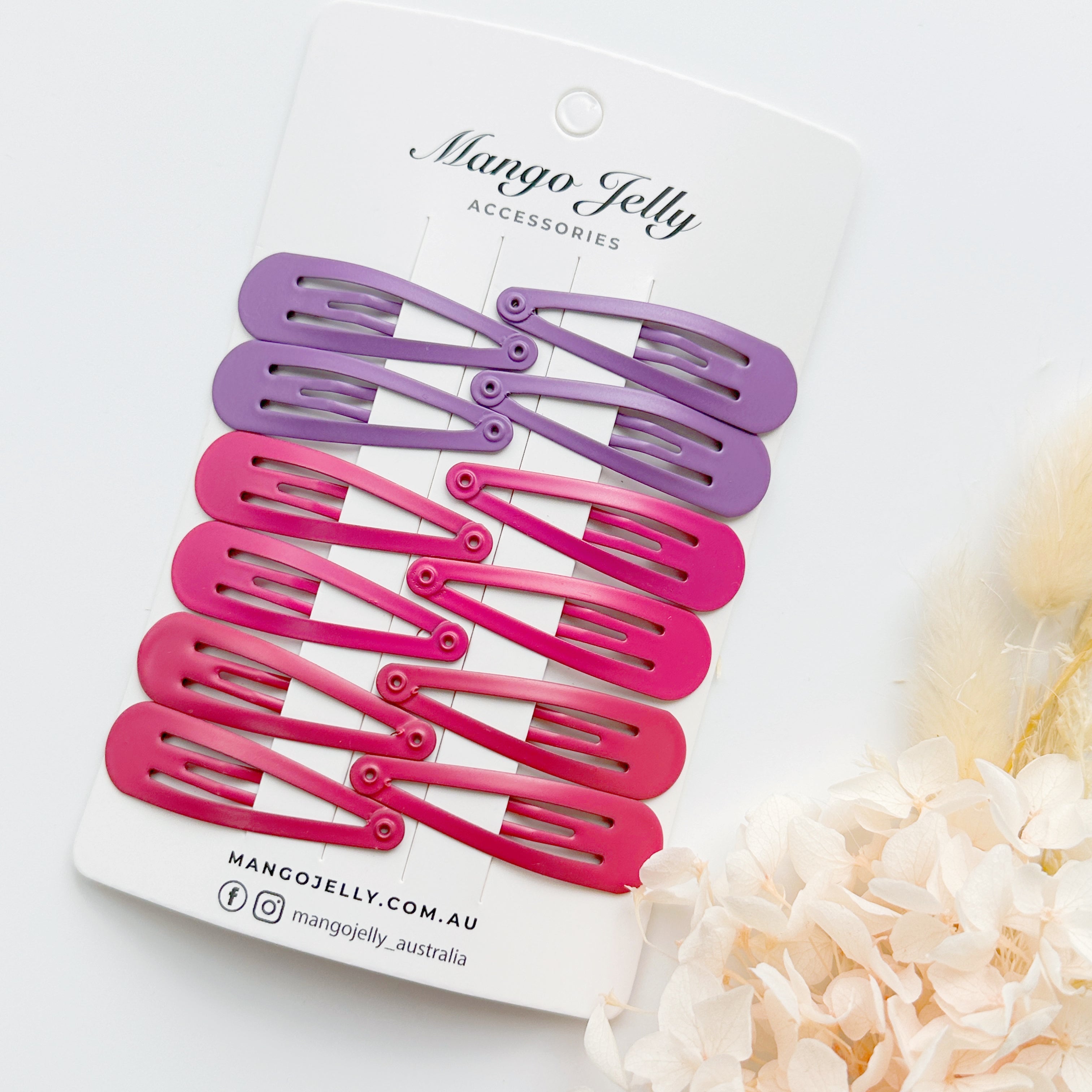 Essential Snap Hair clips - Rosie - 6 Pieces V659-BASIC-ROSIE-6P