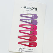 Essential Snap Hair clips - Rosie - 6 Pieces V659-BASIC-ROSIE-6P