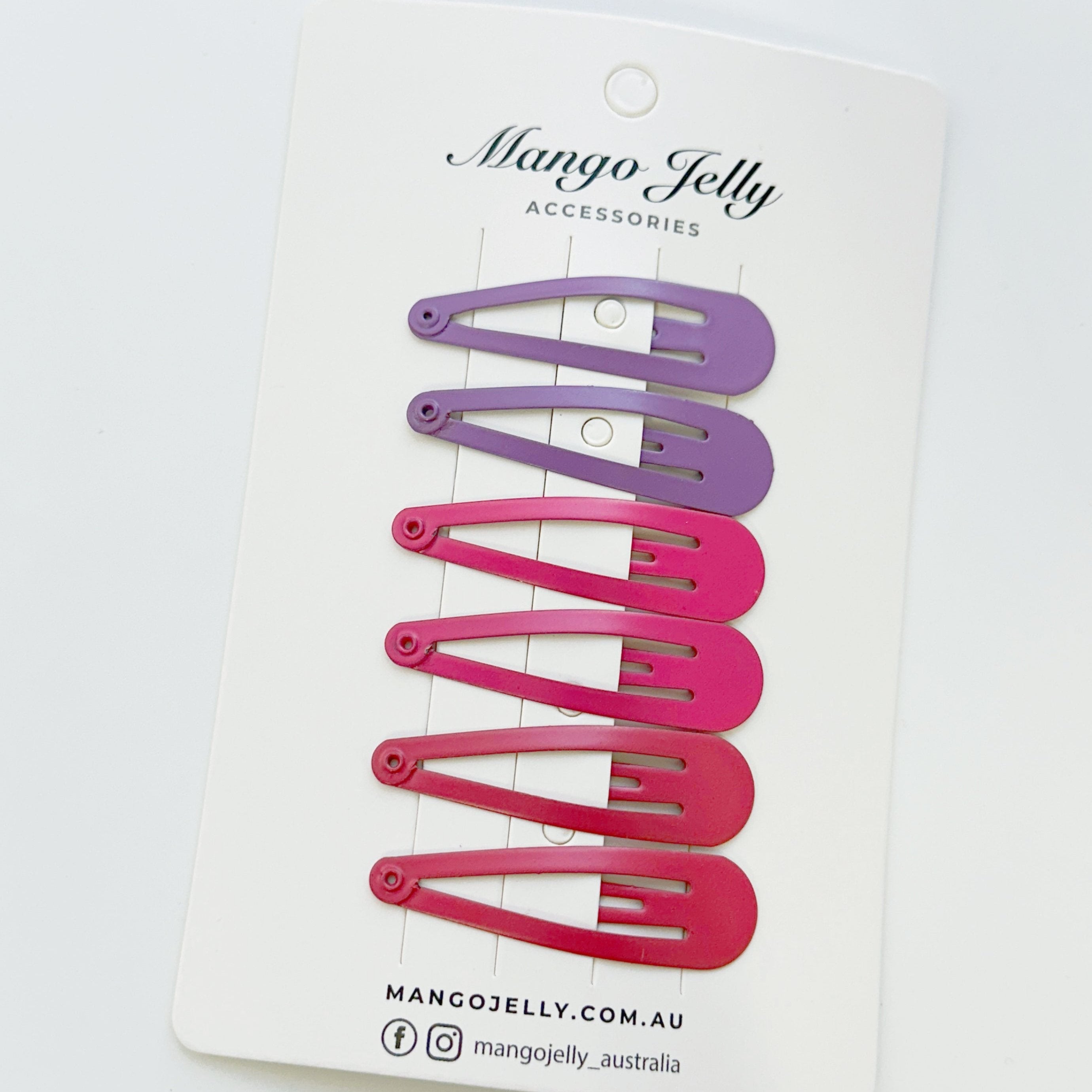 Essential Snap Hair clips - Rosie - 6 Pieces V659-BASIC-ROSIE-6P
