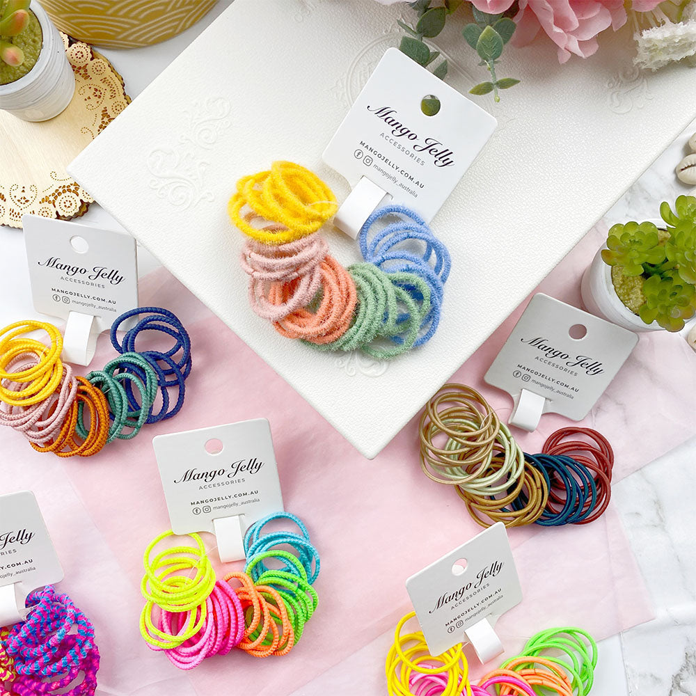 MANGO JELLY Kids Hair Ties (3cm) - Classic Forest - One Pack V659-HT-3CM-30P-CLASSIC-FOREST-1-M