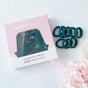 MANGO JELLY Metal Free Hair Ties (3cm) - School Colour Bottle Green 36P - One Pack V659-METALFREE-3CM-36P-SK-BOTTLE-GREEN-1-M