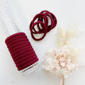 MANGO JELLY Metal Free Hair ties (4.5cm) - School Colour Maroon 10P - One Pack V659-METALFREE-4CM-10P-SK-SK-MAROON-1-M