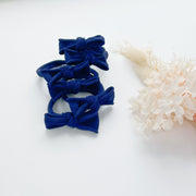Handmade Simple Bows - School colours - Navy - 3 pairs (save 15%) V659-MT-FREE-BOW-SKL-NAVY-3P