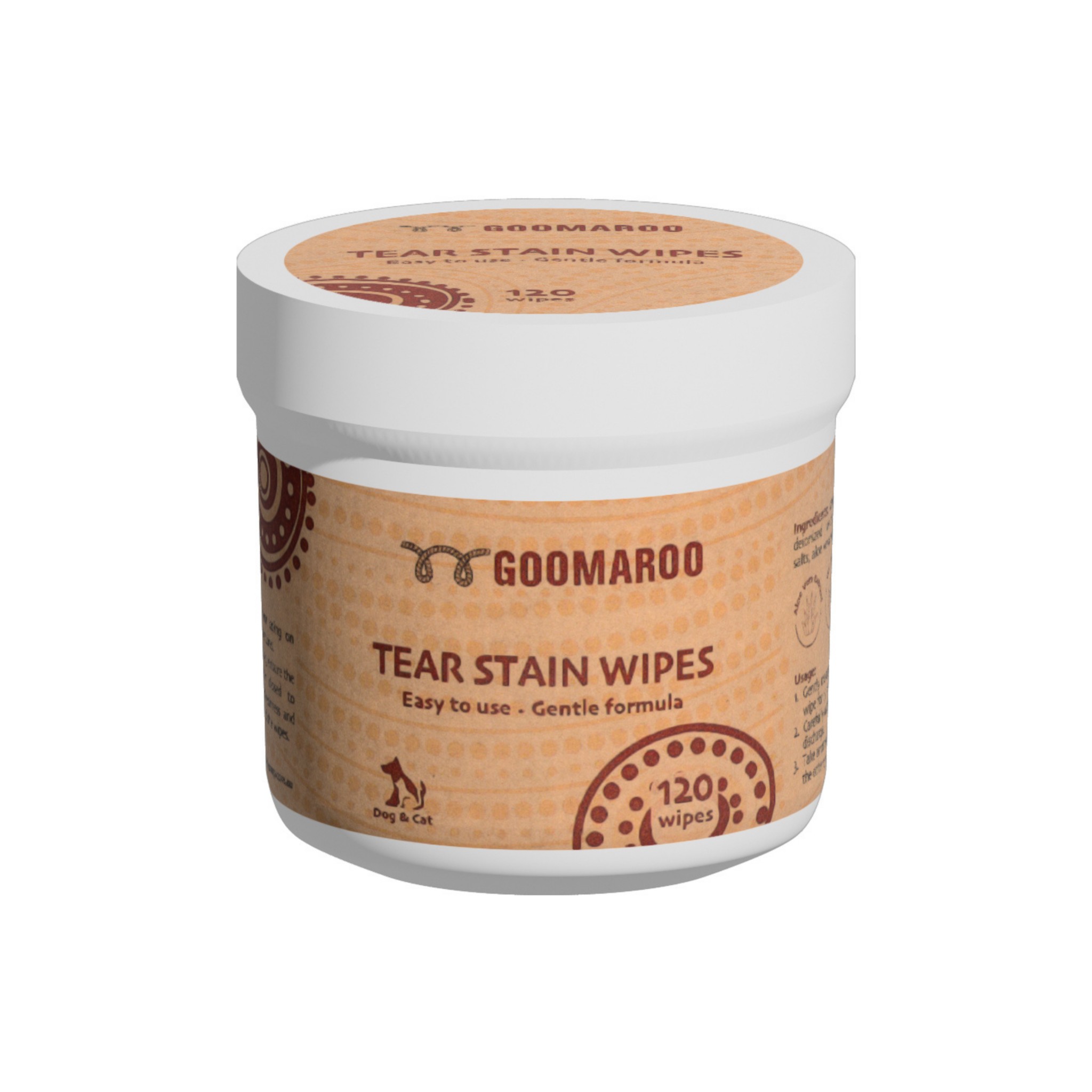 Goomaroo Tear Stain Wipes 120pcs V666-GMR0041