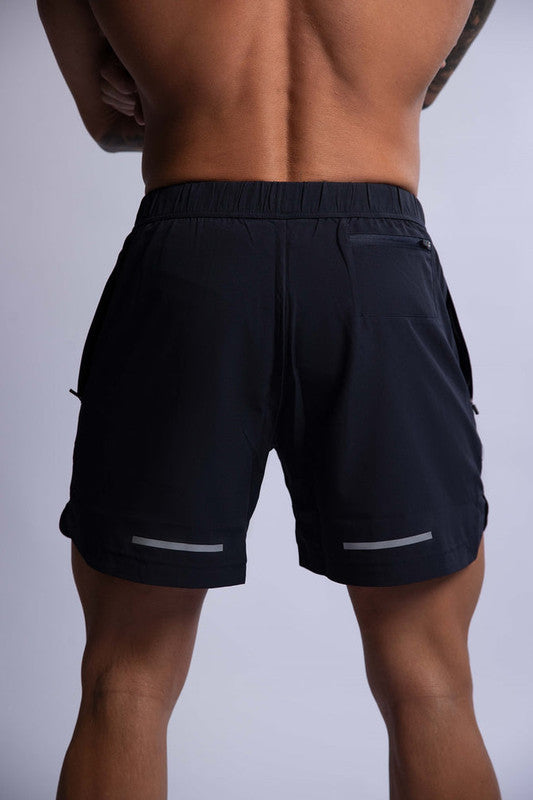 HARD HITTERS MEN'S PRO-TECH PERFORMANCE SHORTS BLACK MEDIUM V697-MENS-PRO-TECH-PERFORMANCE-SHORTS-BLACK-MEDIUM