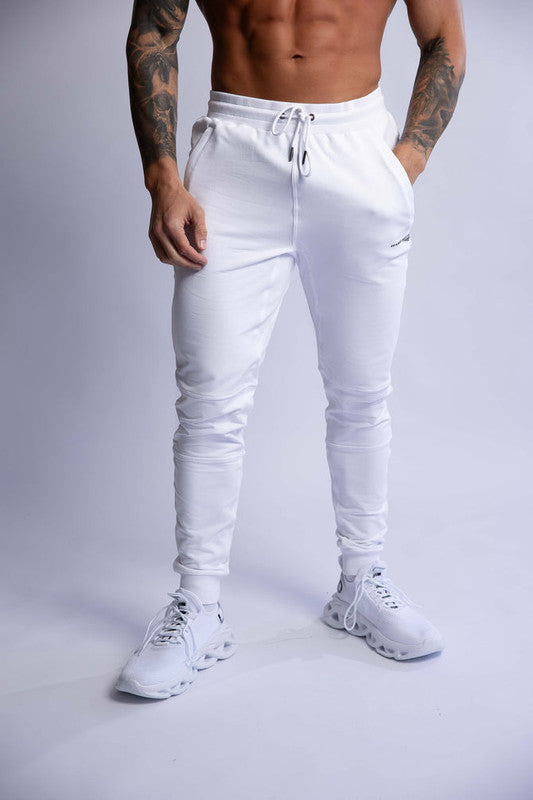 HARD HITTERS SLIM FIT TERRY JOGGERS WHITE MEDIUM V697-SLIM-FIT-TERRY-JOGGERS-WHITE-MEDIUM