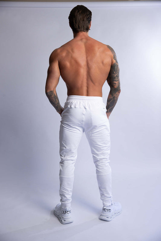 HARD HITTERS SLIM FIT TERRY JOGGERS WHITE MEDIUM V697-SLIM-FIT-TERRY-JOGGERS-WHITE-MEDIUM