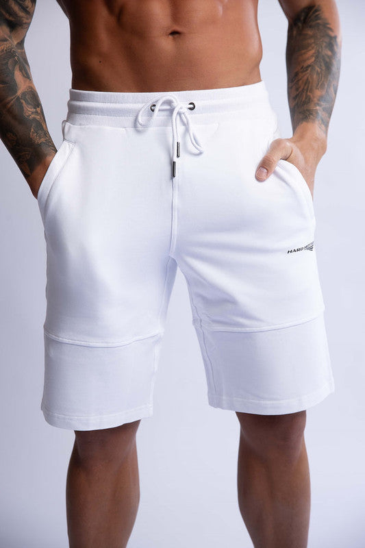 HARD HITTERS SLIM FIT TERRY SHORTS WHITE X-LARGE V697-SLIM-FIT-TERRY-SHORTS-WHITE-X-LARGE