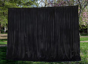 Large Thick Faux Mink Velvet Curtains Blockout 550x 230cm+Hook Pinch Pleat Black V702-CNA11-1 BLACK
