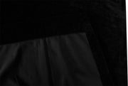 Large Thick Faux Mink Velvet Curtains Blockout 550x 230cm+Hook Pinch Pleat Black V702-CNA11-1 BLACK