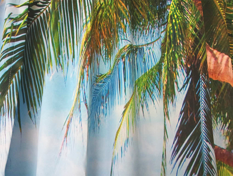 Sea View 3D Printing Blockout Curtains 2x127x160cm PINCH PLEAT Fabric Seascape V702-CNA2-160 HJ1