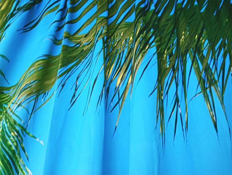 Sea View 3D Printing Blockout Curtains 260x213cm PINCH PLEAT Fabric Seascape V702-CNA2-213 HJ2