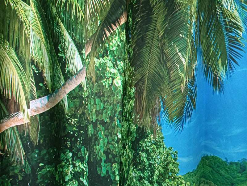 Sea View 3D Printing Blockout Curtains 260x213cm PINCH PLEAT Fabric Seascape V702-CNA2-213 HJ3