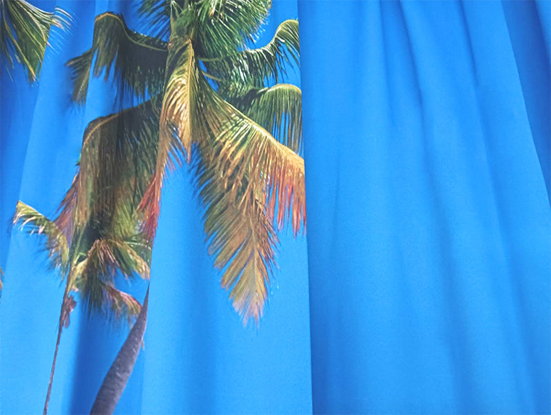 Sea View 3D Printing Blockout Curtains 260x213cm PINCH PLEAT Fabric Seascape V702-CNA2-213 HJ4