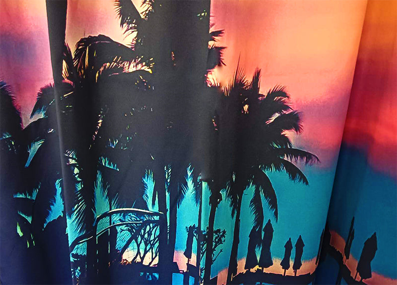 Sea View 3D Printing Blockout Curtains 260x213cm PINCH PLEAT Fabric Seascape V702-CNA2-213 HJ5