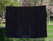 Long Large Velvet Curtains Black PINCH PLEAT 590x270cm + 30 Hooks Polyeste New V702-CNA3-1L NB