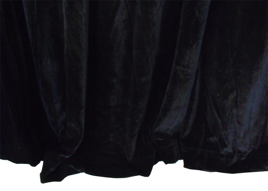 Long Large Velvet Curtains Black PINCH PLEAT 590x270cm + 30 Hooks Polyeste New V702-CNA3-1L NB