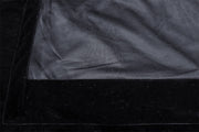 Long Large Velvet Curtains Black PINCH PLEAT 590x270cm + 30 Hooks Polyeste New V702-CNA3-1L NB