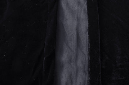 Large Velvet Curtains Black 600cm wide x 230cm Drop PINCH PLEAT+ 30 Hooks New V702-CNA3-1 NB BLACK