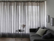 Sheer Voile Curtains 548cm wide 230cm Drop+30 Hooks Pinch Pleat New, Black V702-CNA5-2-1 BLK