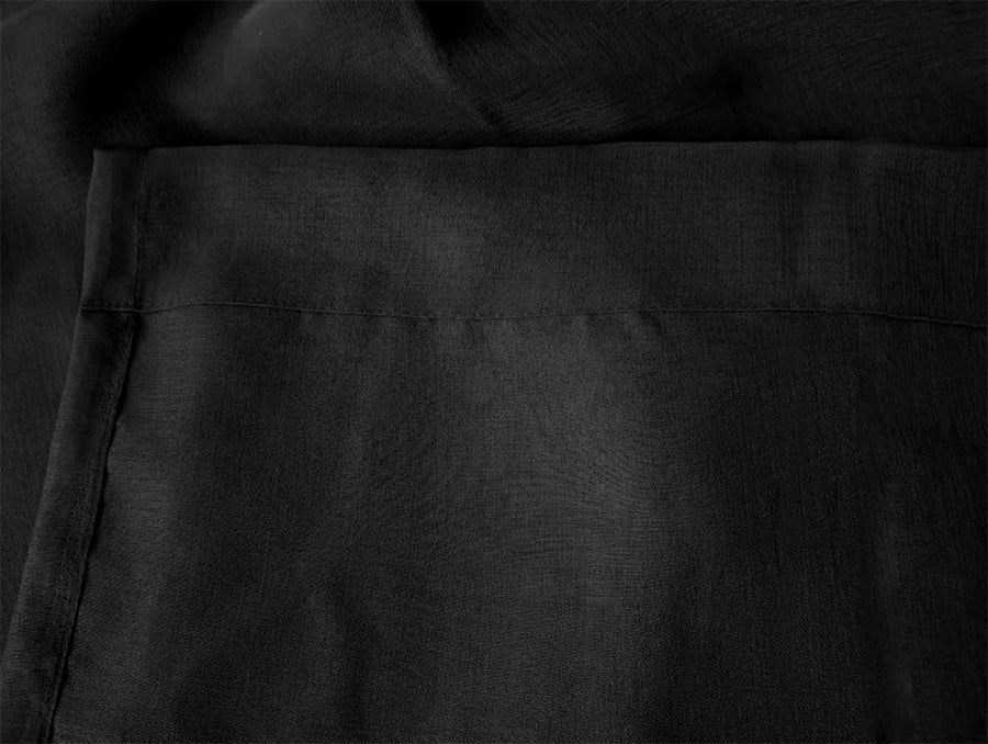 Sheer Voile Curtains 548cm wide 230cm Drop+30 Hooks Pinch Pleat New, Black V702-CNA5-2-1 BLK