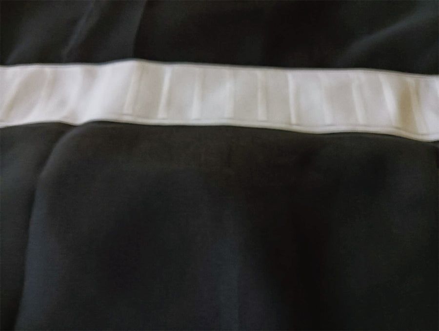 Sheer Voile Curtains 548cm wide 230cm Drop+30 Hooks Pinch Pleat New, Black V702-CNA5-2-1 BLK