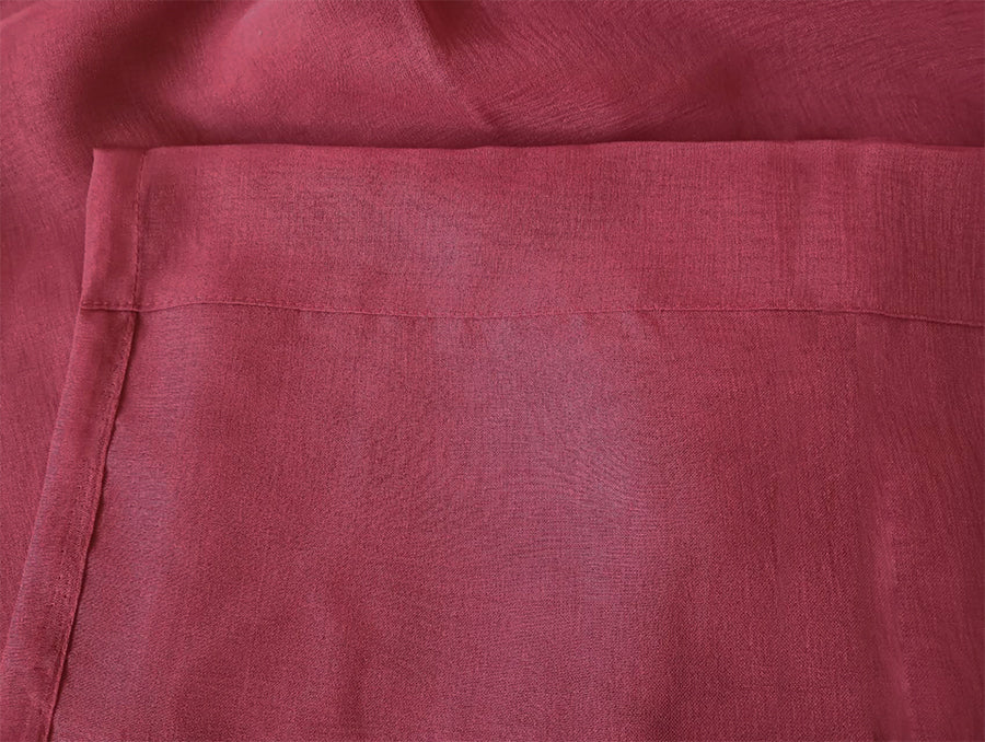 2 Sheer Voile Curtains 544cm wide 230cm long + 30 Pinch Pleat Hooks Wine Red New V702-CNA5-2-2 WINE
