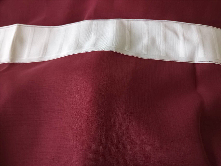 2 Sheer Voile Curtains 544cm wide 230cm long + 30 Pinch Pleat Hooks Wine Red New V702-CNA5-2-2 WINE