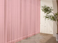 2 Sheer Voile Curtains 544cm wide 230cm drop+30 Hooks Pinch Pleat New Pink V702-CNA5-2-4PINK
