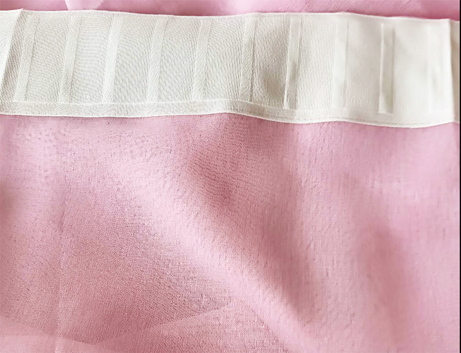 2 Sheer Voile Curtains 544cm wide 230cm drop+30 Hooks Pinch Pleat New Pink V702-CNA5-2-4PINK