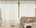 2 Long drop Sheer Voile Curtains 580cm wide 270cm long+30 Hooks Pinch Pleat New V702-CNA5-4