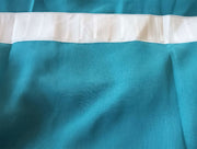 2 Long drop Sheer Voile Curtains 590cm x 270cm Drop+Hooks Pinch Pleat Lake Blue V702-CNA5-4-3 BLUE