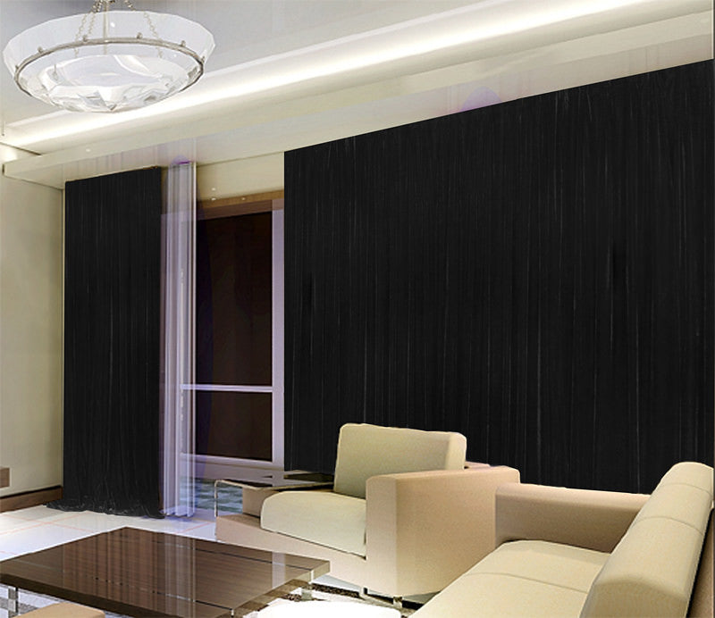Long Large Thick Black Velvet Curtains 580x270cm+full liner,Blockout,Pinch Pleat V702-CNA7-1L BLACK