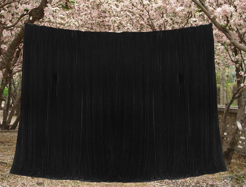 Long Large Thick Black Velvet Curtains 580x270cm+full liner,Blockout,Pinch Pleat V702-CNA7-1L BLACK