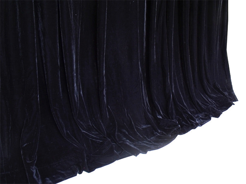 Long Large Thick Black Velvet Curtains 580x270cm+full liner,Blockout,Pinch Pleat V702-CNA7-1L BLACK