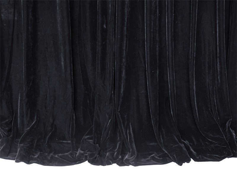 Long Large Thick Black Velvet Curtains 580x270cm+full liner,Blockout,Pinch Pleat V702-CNA7-1L BLACK