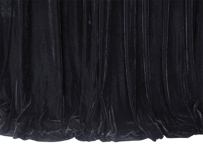 Long Large Thick Black Velvet Curtains 580x270cm+full liner,Blockout,Pinch Pleat V702-CNA7-1L BLACK