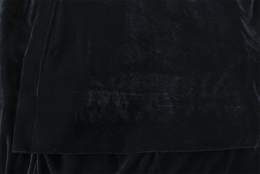 Long Large Thick Black Velvet Curtains 580x270cm+full liner,Blockout,Pinch Pleat V702-CNA7-1L BLACK