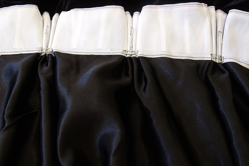 Long Large Thick Black Velvet Curtains 580x270cm+full liner,Blockout,Pinch Pleat V702-CNA7-1L BLACK