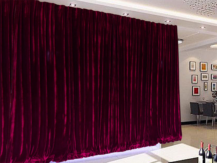 Large Thick Velvet Curtains 590x230cm with full liner 30 hooks Burgundy New V702-CNA7-2 WINE