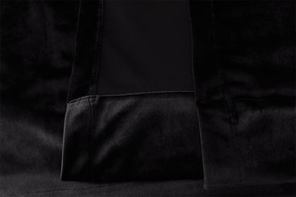 Large Thick Velvet Blockout Curtains 600x 270cm PINCH PLEAT 2 panel+Hooks Black V702-CNA9-1LG BLACK
