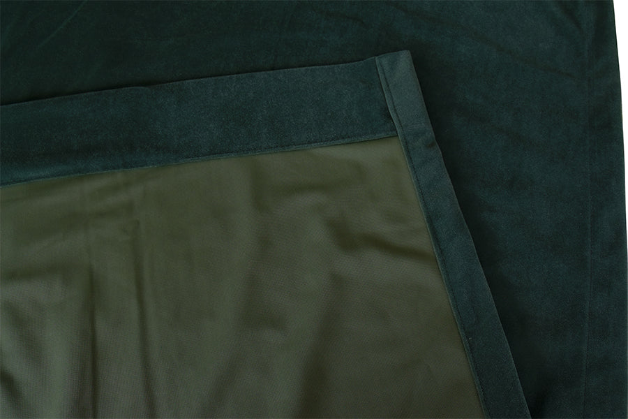 Large Thick Faux Mink Velvet Curtains 540x 230cm+30 Hooks Pinch Pleat, Green,New V702-CNY11-7GREEN