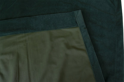 Large Thick Faux Mink Velvet Curtains 270x 230cm+15 Hooks Pinch Pleat, Green,New V702-CNY11-7 GREEN SINGLE
