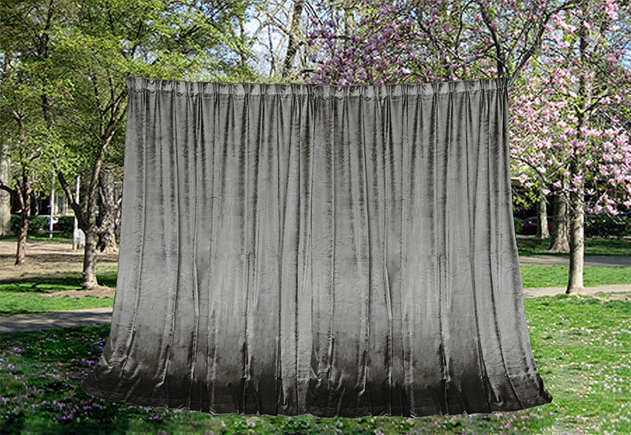Large Thick Velvet Curtains Warp Knitted Velvet 540x270cm+Hooks Pinch Pleat Grey V702-CNY8-2-NB-GRAYA1234