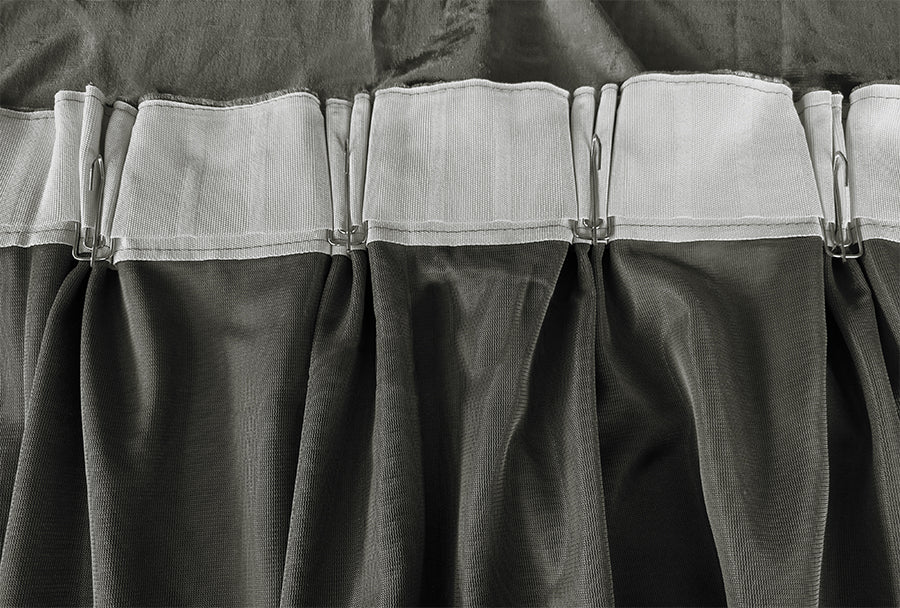 Large Thick Velvet Curtains Warp Knitted Velvet 540x270cm+Hooks Pinch Pleat Grey V702-CNY8-2-NB-GRAYA1234