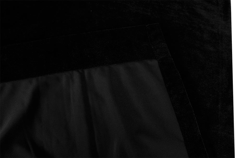 Large Thick Faux Mink Velvet Curtains Blockout 550x 230cm+Hook Pinch Pleat Black V702-CNZ11-1 BLACK