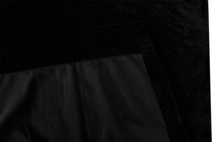 Large Thick Faux Mink Velvet Curtains Blockout 550x 230cm+Hook Pinch Pleat Black V702-CNZ11-1 BLACK
