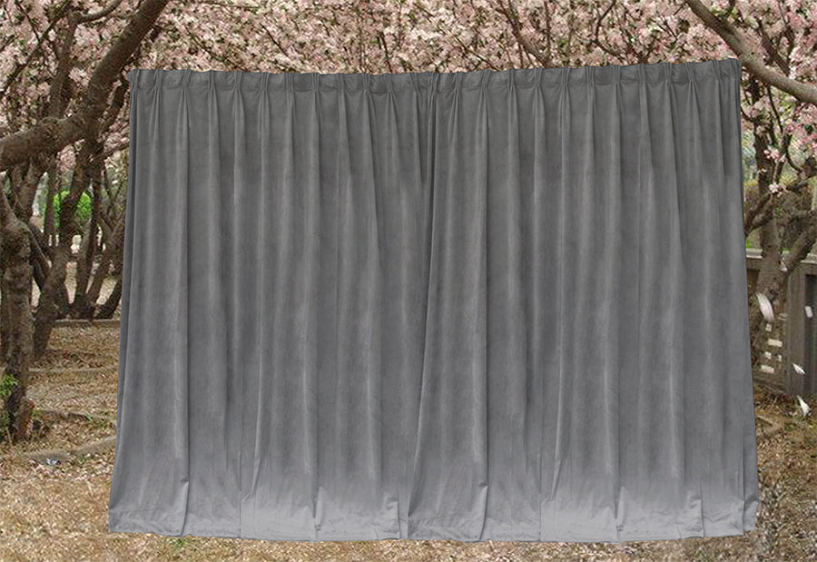 Large Thick Velvet Blockout Curtains 550x 230cm PINCH PLEAT 2 panel+Hooks Grey V702-V702-CNX9-10