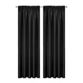 Blockout Curtains 2pcs 137x160cm PINCH PLEAT Blackout High Level Fabric Black V702-V702-CNZ2-160